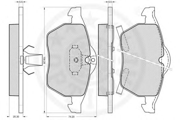 set placute frana,frana disc