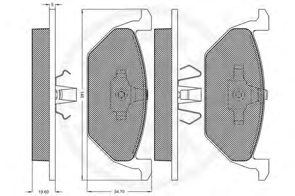 set placute frana,frana disc