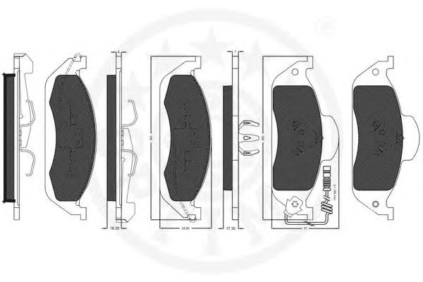 set placute frana,frana disc