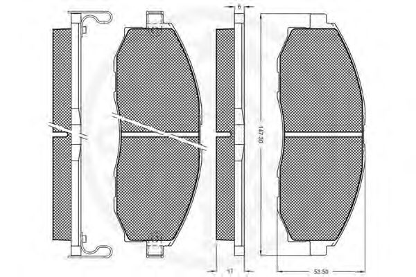 set placute frana,frana disc