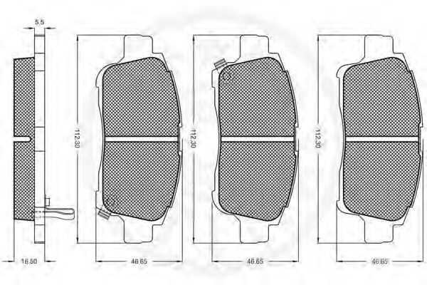 set placute frana,frana disc