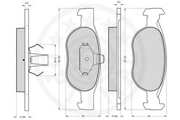 set placute frana,frana disc