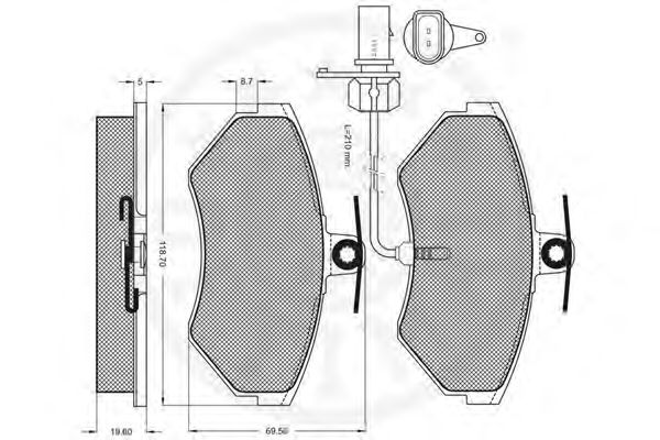 set placute frana,frana disc