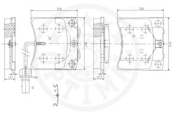 set placute frana,frana disc