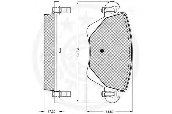 set placute frana,frana disc