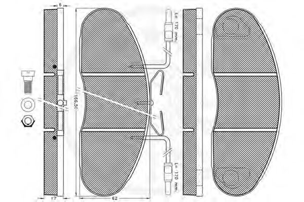 set placute frana,frana disc