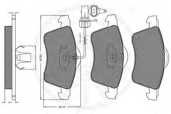 set placute frana,frana disc