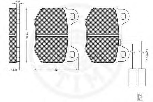 set placute frana,frana disc