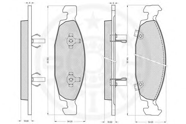 set placute frana,frana disc