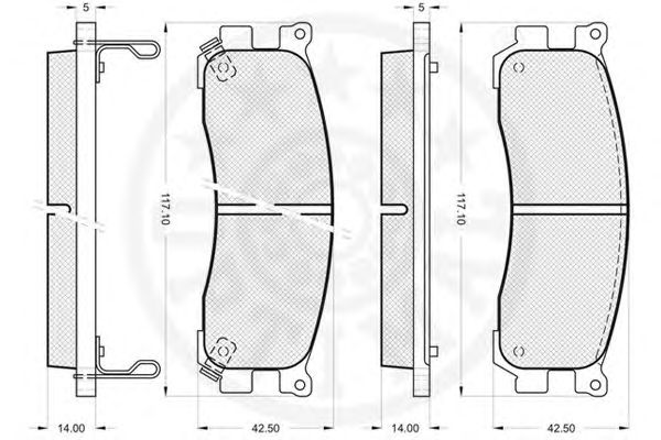 set placute frana,frana disc