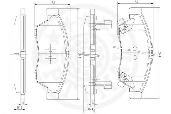 set placute frana,frana disc