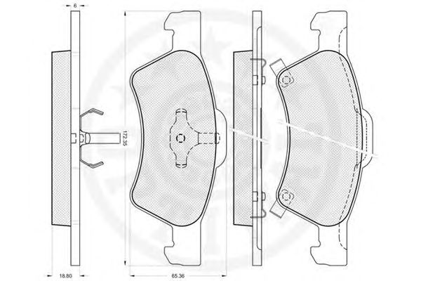 set placute frana,frana disc