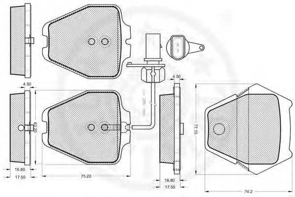 set placute frana,frana disc