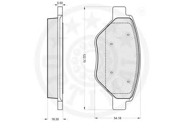 set placute frana,frana disc