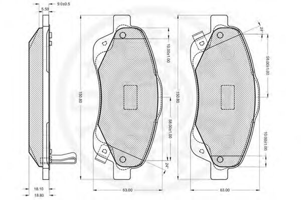 set placute frana,frana disc