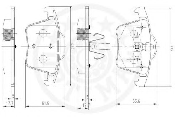 set placute frana,frana disc