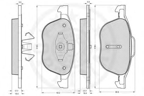 set placute frana,frana disc