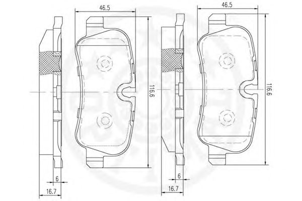 set placute frana,frana disc