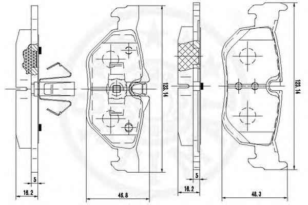 set placute frana,frana disc