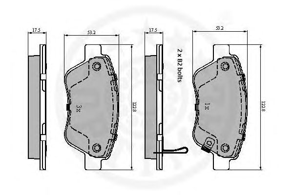 set placute frana,frana disc