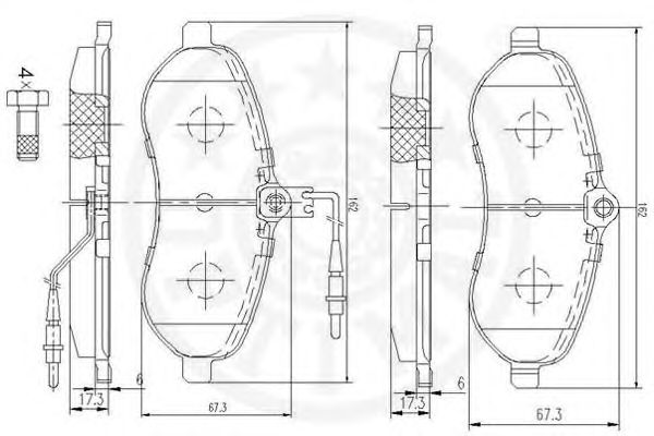 set placute frana,frana disc