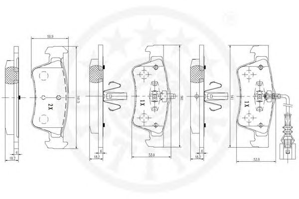 set placute frana,frana disc