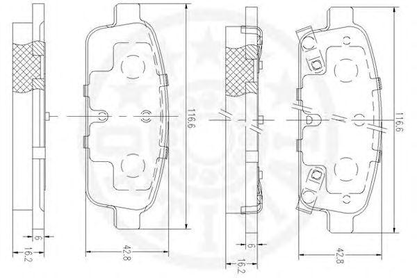 set placute frana,frana disc