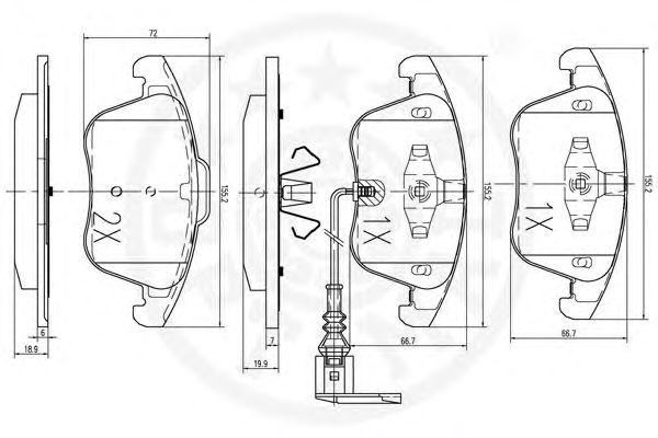 set placute frana,frana disc