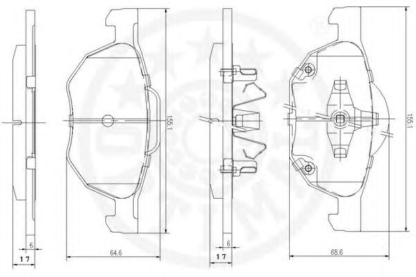 set placute frana,frana disc