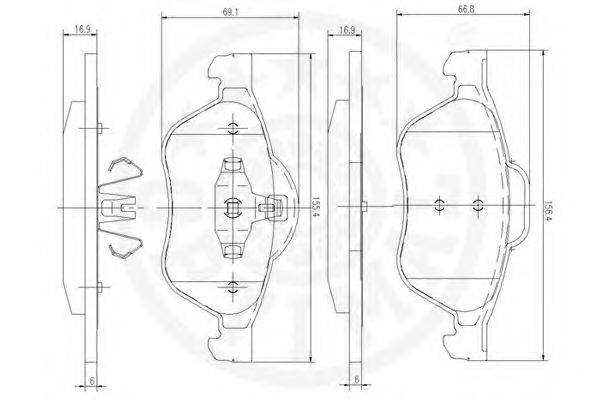 set placute frana,frana disc