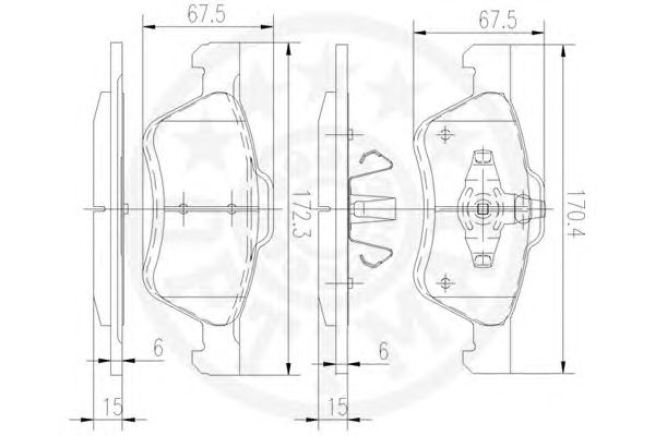 set placute frana,frana disc