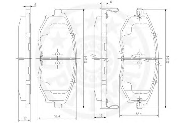 set placute frana,frana disc