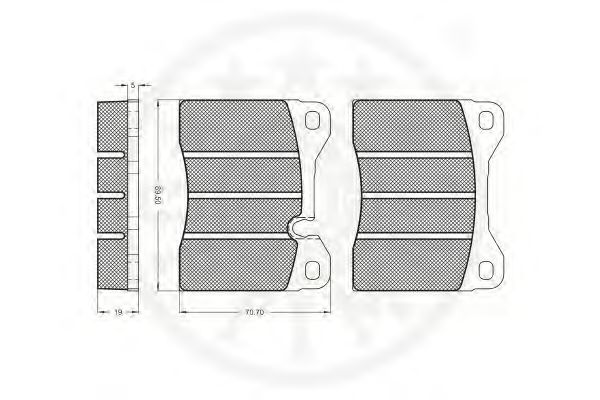 set placute frana,frana disc