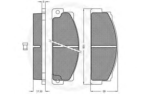 set placute frana,frana disc