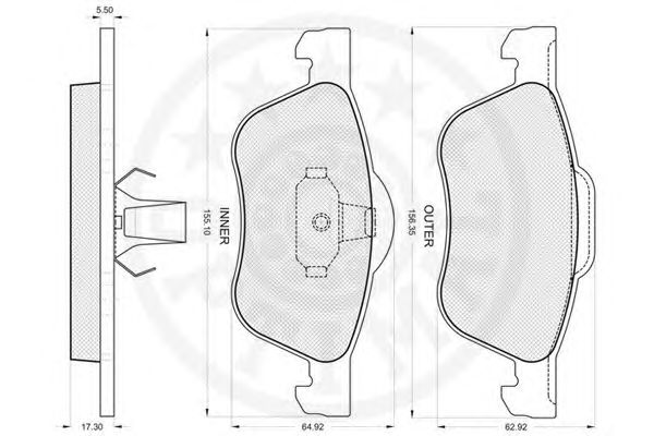 set placute frana,frana disc