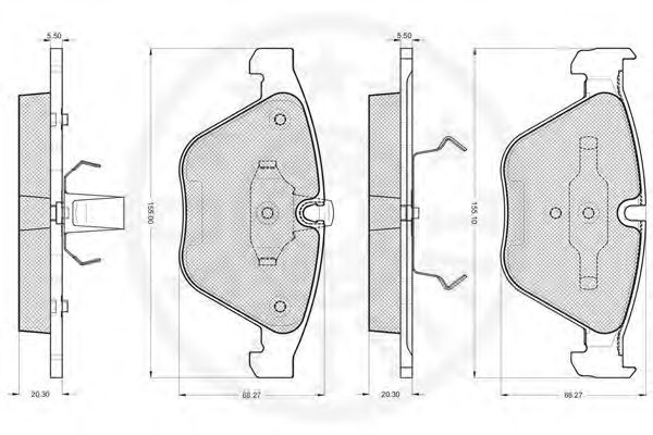 set placute frana,frana disc