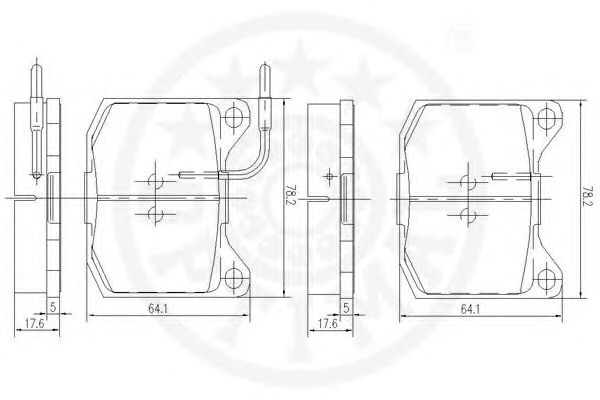 set placute frana,frana disc