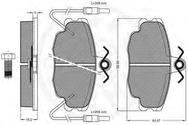 set placute frana,frana disc