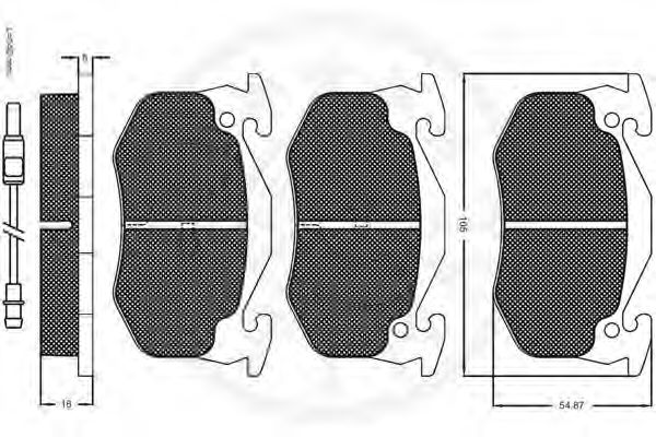 set placute frana,frana disc