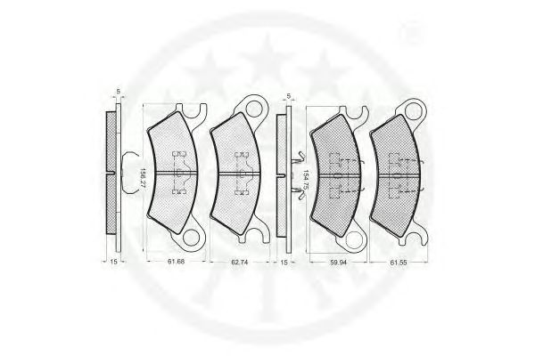 set placute frana,frana disc