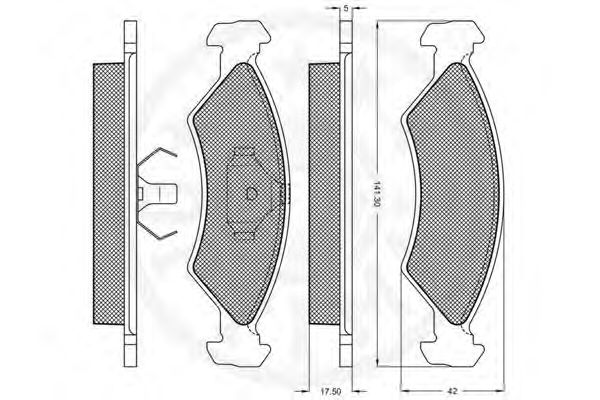 set placute frana,frana disc