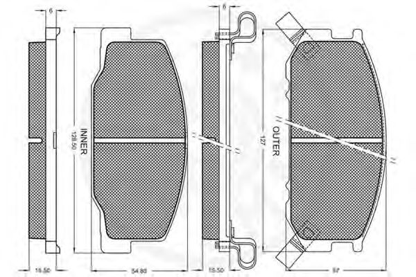 set placute frana,frana disc