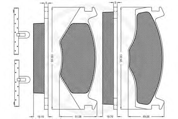 set placute frana,frana disc