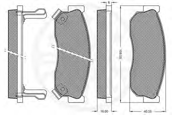 set placute frana,frana disc