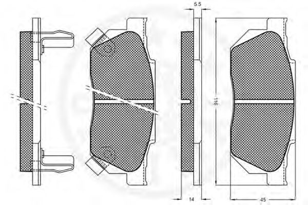 set placute frana,frana disc