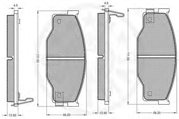 set placute frana,frana disc