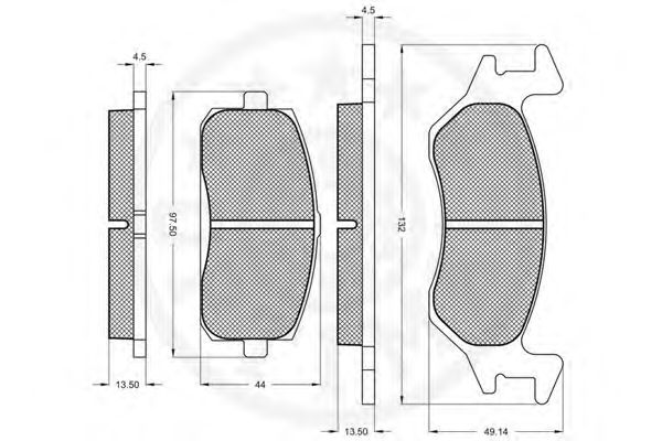 set placute frana,frana disc