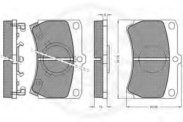 set placute frana,frana disc