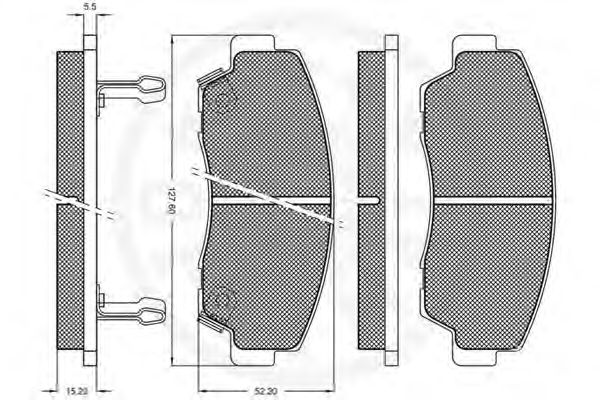 set placute frana,frana disc