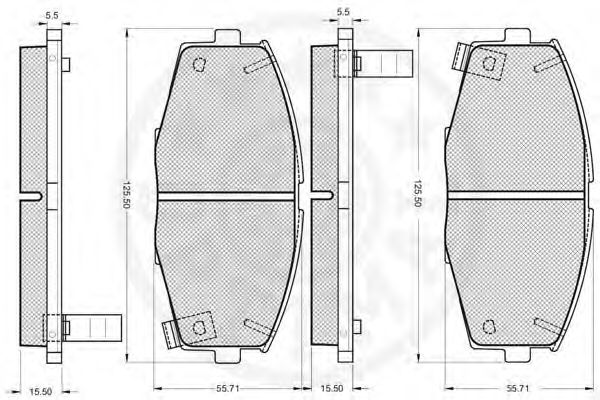 set placute frana,frana disc